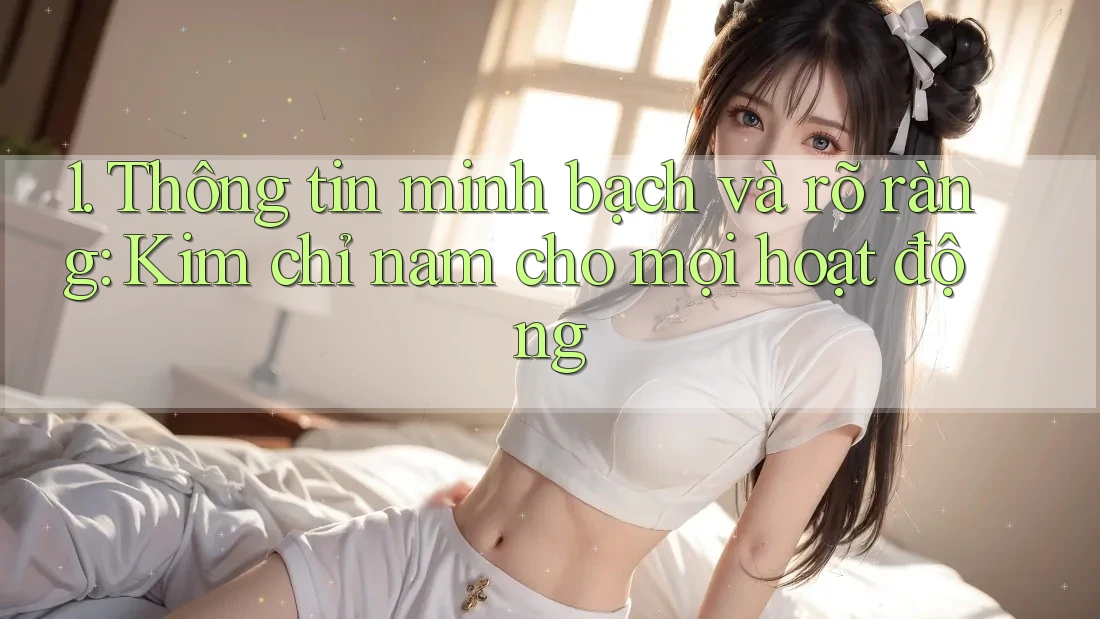 1. Thông tin minh bạch và rõ ràng: Kim chỉ nam cho mọi hoạt động