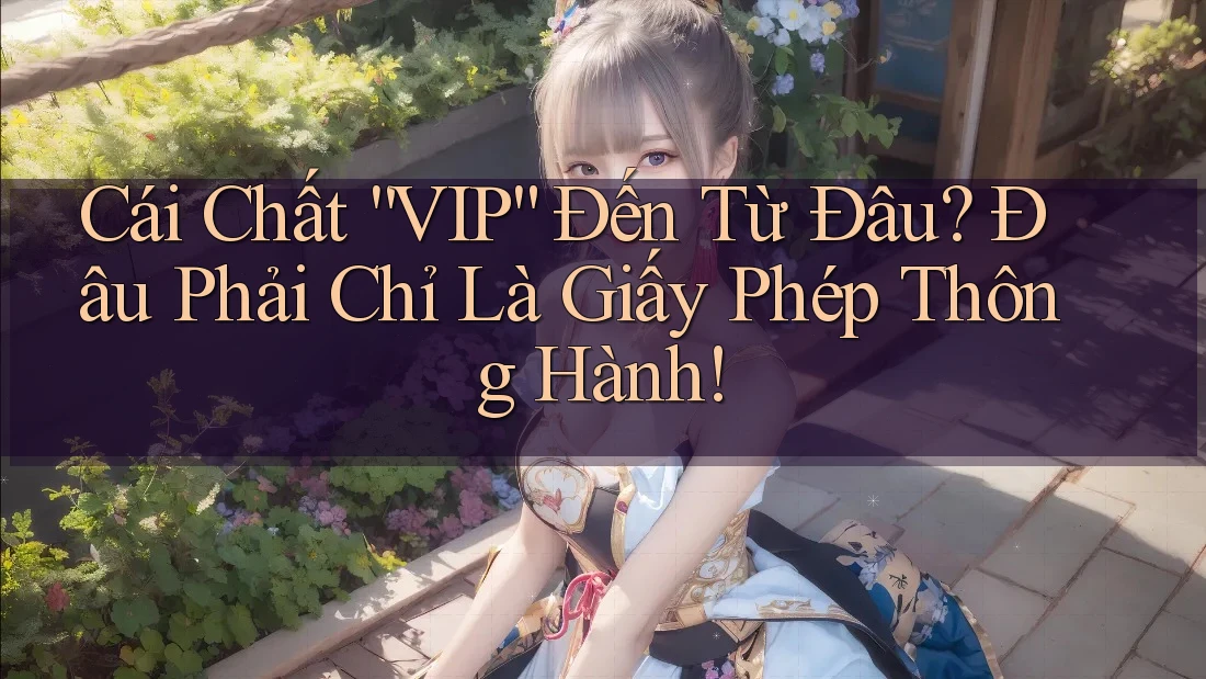 Cái Chất “VIP” Đến Từ Đâu? Đâu Phải Chỉ Là Giấy Phép Thông Hành!