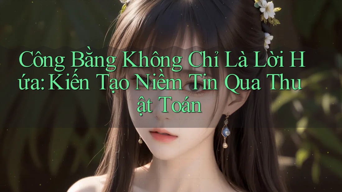 Công Bằng Không Chỉ Là Lời Hứa: Kiến Tạo Niềm Tin Qua Thuật Toán