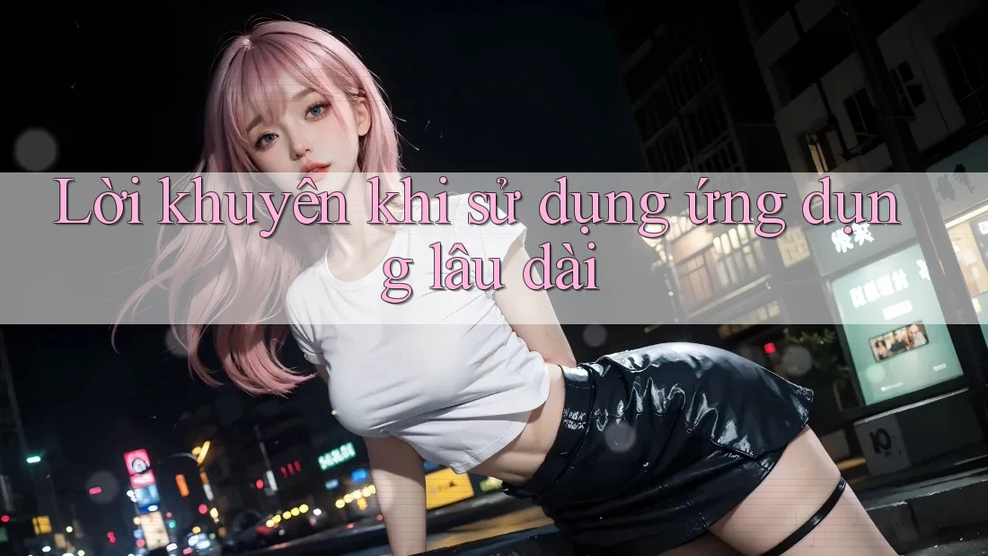 Lời khuyên khi sử dụng ứng dụng lâu dài